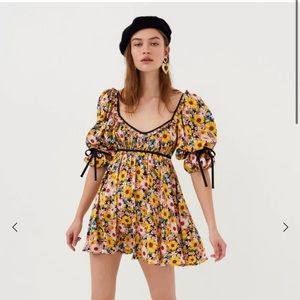 NWT For Love & Lemons ’Sylvia’ Mini Dress